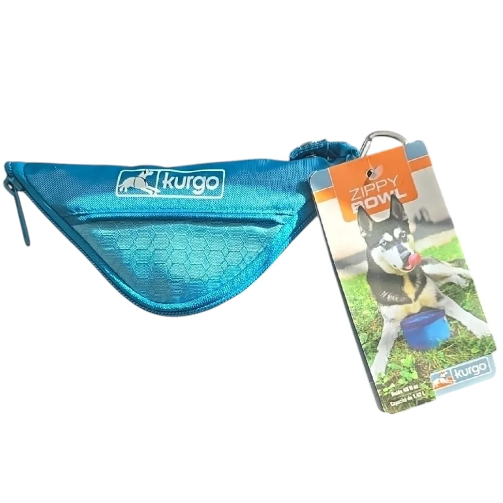 Kurgo Travel Pet Bowl in Blue